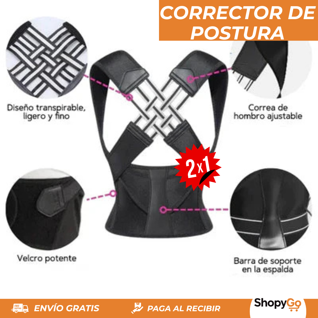 CORRECTOR DE POSTURA AJUSTABLE – Promo 2×1